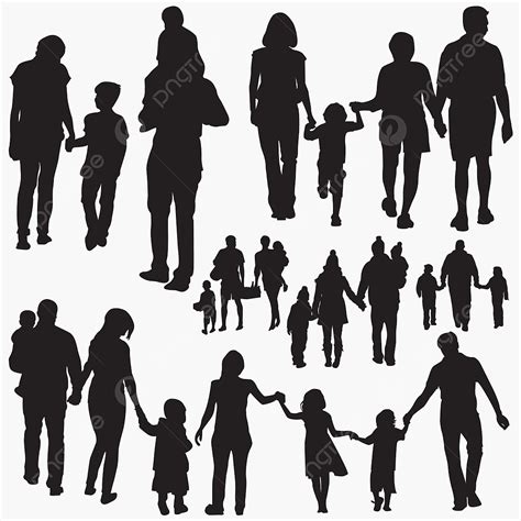 family silhouette png|family of 5 silhouette images.